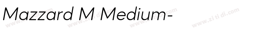 Mazzard M Medium字体转换
